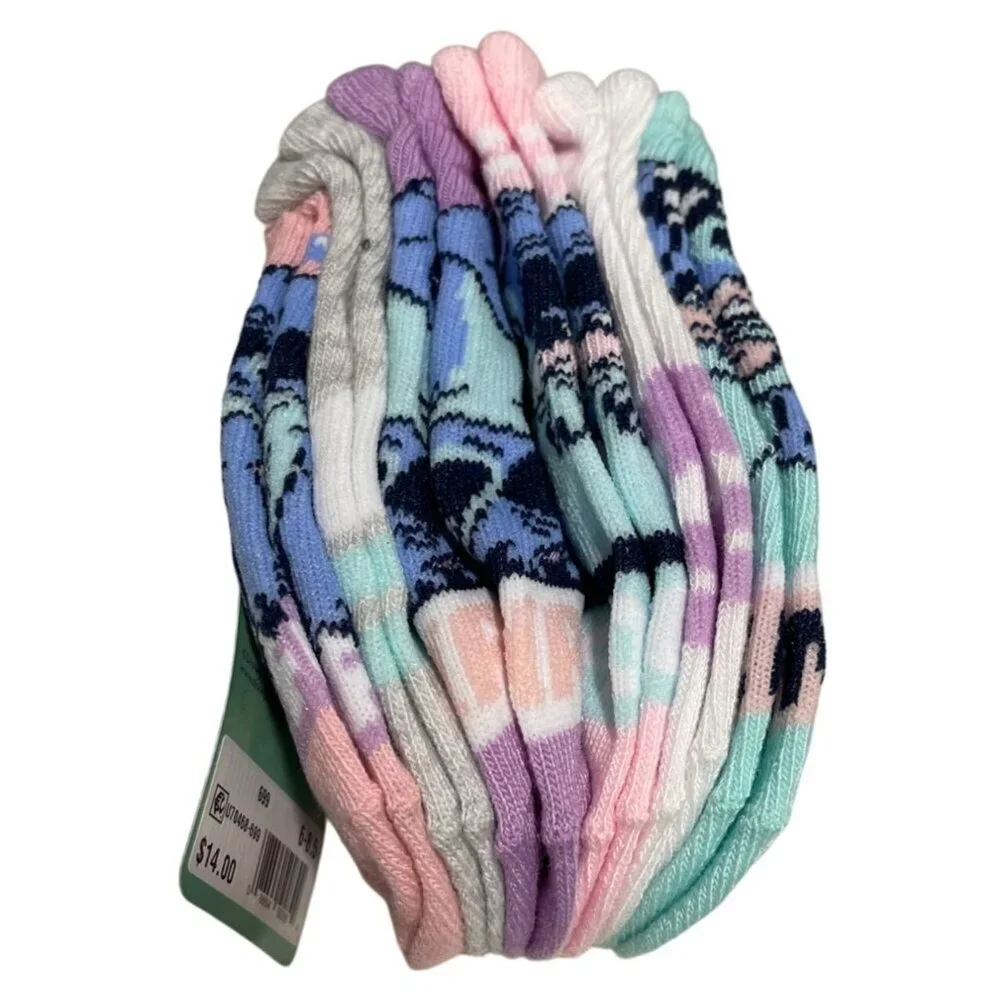 New 12 Pairs of Disney Stitch Socks Girls Size 6-8.5